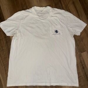 Southern Proper White Short-Sleeve Pocket Tee with Navy Logo